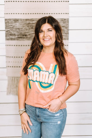 Mama Retro Sunset Tee - Tucked & Threaded