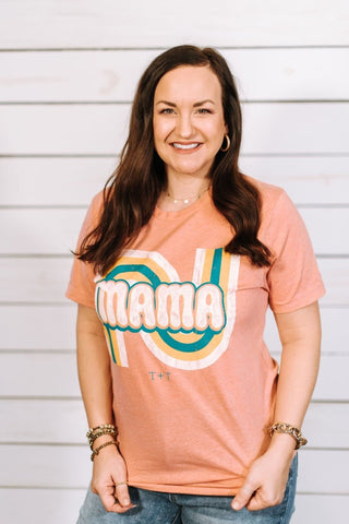 Mama Retro Sunset Tee - Tucked & Threaded