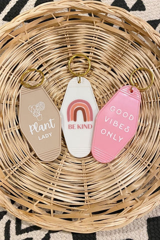 Plant Lady Retro Motel Keychain - Tucked & Threaded