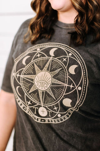 See God in Everything Black Mineral Wash Tee-S Only - Tucked & Threaded