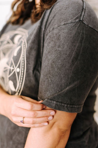 See God in Everything Black Mineral Wash Tee-S Only - Tucked & Threaded