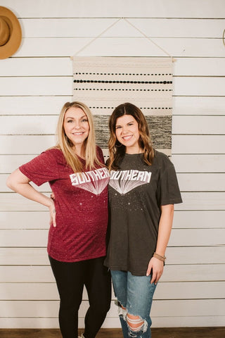 SOUTHERN Charcoal Tee-Small Only - Tucked & Threaded