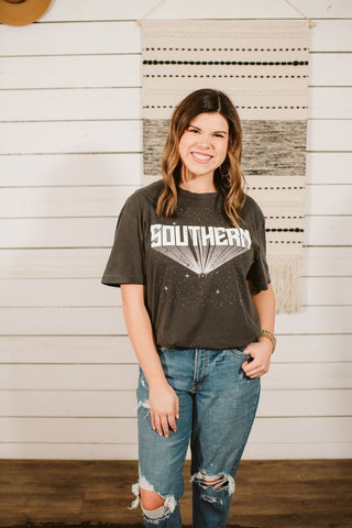 SOUTHERN Charcoal Tee-Small Only - Tucked & Threaded