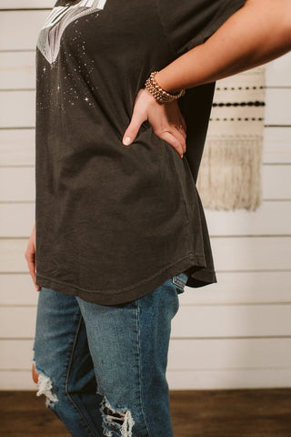 SOUTHERN Charcoal Tee-Small Only - Tucked & Threaded