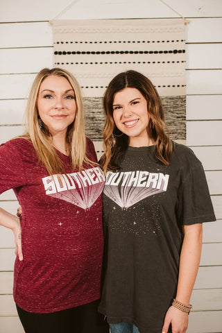 SOUTHERN Charcoal Tee-Small Only - Tucked & Threaded