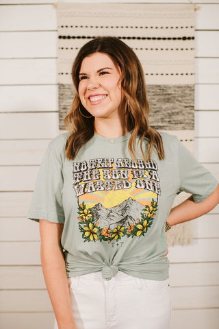 Trip Around the Sun Dusty Blue Tee - Tucked & Threaded