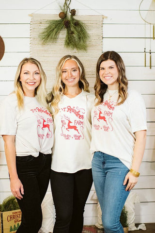 T+T Reindeer Farm Sand Tee - Tucked & Threaded