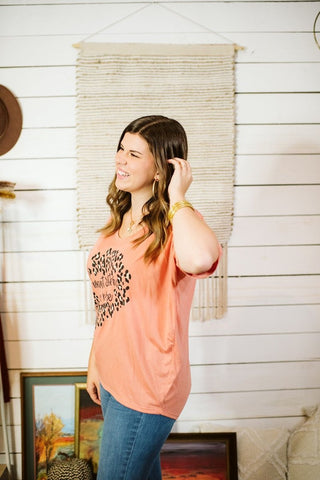 Want Better, Not More Terracotta Slouchy Tee-XS & S Only - Tucked & Threaded